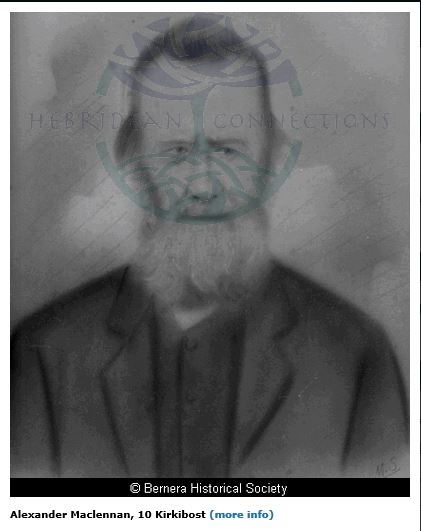 Photo of photos/Alexander Maclennan b 1844 later 10 Kirkibost - portrait